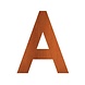 Adezz Adezz Hausnummer Buchstabe A Cortenstahl 75x5x90mm Adezz Adezz Hausnummer Buchstabe A Cortenstahl 75x5x90mm