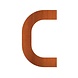 Adezz Adezz Huisnummer Letter C Cortenstaal 55x5x90mm Adezz Adezz Huisnummer Letter C Cortenstaal 55x5x90mm