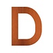 Adezz Adezz Huisnummer Letter D Cortenstaal 70x5x90mm Adezz Adezz Huisnummer Letter D Cortenstaal 70x5x90mm