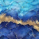 Glasschilderij Blauwe Abstracte kunst 100x100cm Glasschilderij Blauwe Abstracte kunst 100x100cm