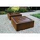 Adezz Adezz Watertafel Cortenstaal Vierkant 100x100x40cm Adezz Adezz Watertafel Cortenstaal Vierkant 100x100x40cm