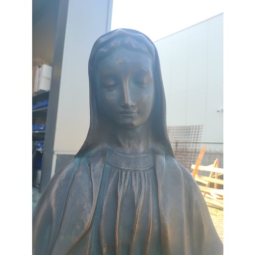 Mariabeeld met gespreide armen 80cm Bronskleur
