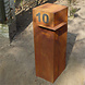 Adezz Adezz Brievenbus Cortenstaal Ivar 35x35x120cm Adezz Adezz Brievenbus Cortenstaal Ivar 35x35x120cm