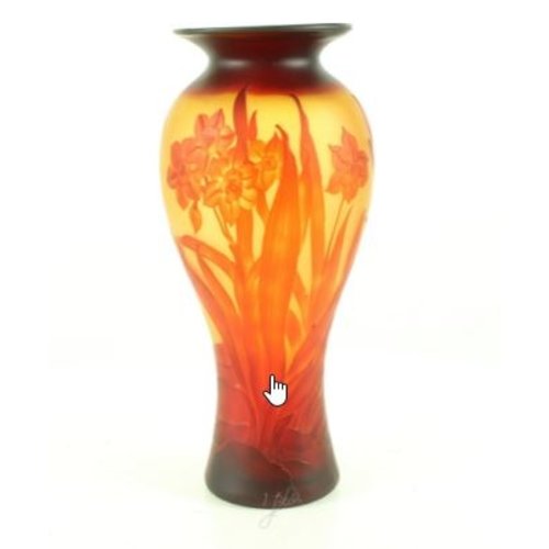 Cameo glasvaas Narcissen 44cm Cameo glasvaas Narcissen 44cm