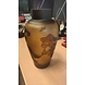 Cameo glasvaas met bloemen motief 34cm Cameo glasvaas met bloemen motief 34cm