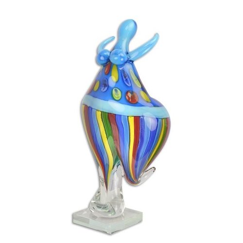 Beeld glas Dikke dame op een been Beeld glas Dikke dame op een been