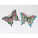 Wanddecoratie vlinders metaal 26cm Wanddecoratie vlinders metaal 26cm