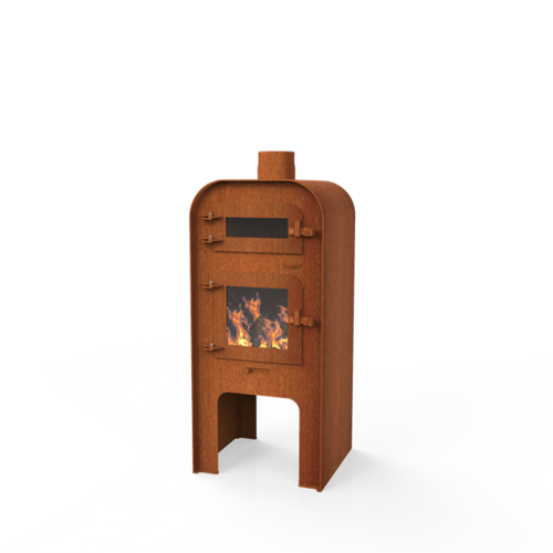 Forno Producten Forno Garden Fireplace with Door and Pizza Oven 55x49x120cm