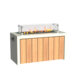 Forno Forno Vuurtafel Met Gasbrander Aluminium Rechthoek 113x52.5x60cm Forno Forno Vuurtafel Met Gasbrander Aluminium Rechthoek 113x52.5x60cm