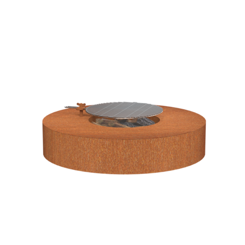 Forno Producten Forno Feuertisch mit Grill Cortenstahl rund 125x28cm Forno Producten Forno Feuertisch mit Grill Cortenstahl rund 125x28cm