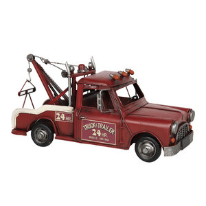 Miniature model tow truck red