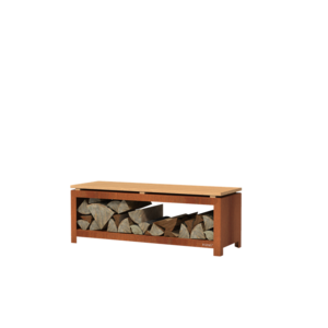 Forno Producten Forno Wood storage Corten steel 120x40x43cm