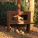 Forno Forno Tuinhaard Deur Enok Cortenstaal 75x1x35cm Forno Forno Tuinhaard Deur Enok Cortenstaal 75x1x35cm