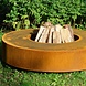 Forno Forno Vuurtafel Cortenstaal Rond 125x28cm Forno Forno Vuurtafel Cortenstaal Rond 125x28cm