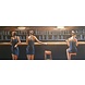 Schilderij 3d metaal Dames aan de bar 60x150cm Schilderij 3d metaal Dames aan de bar 60x150cm