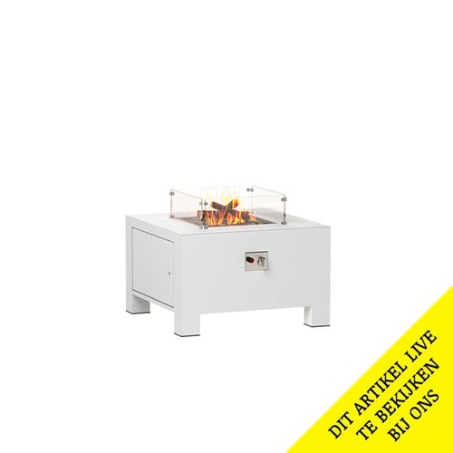 Forno Producten Forno Feuertisch mit Gasbrenner Aluminium Quadrat 80x80x50cm