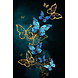 Glass painting Blue and Yellow Butterflies 80x120cm Glass painting Blue and Yellow Butterflies 80x120cm