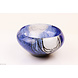 Glazen kom blauw/wit 26 cm. Glazen kom blauw/wit 26 cm.