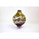 Glazen vaas bol Amber met rood 30cm. Glazen vaas bol Amber met rood 30cm.