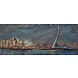 Metalen 3D metalen schilderij Erasmus brug Rotterdam 60x150cm Metalen 3D metalen schilderij Erasmus brug Rotterdam 60x150cm