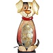 Metalen beeld Hond met lamp Metalen beeld Hond met lamp
