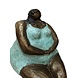 Fette Dame sitzt auf der Kante Fette Dame sitzt auf der Kante