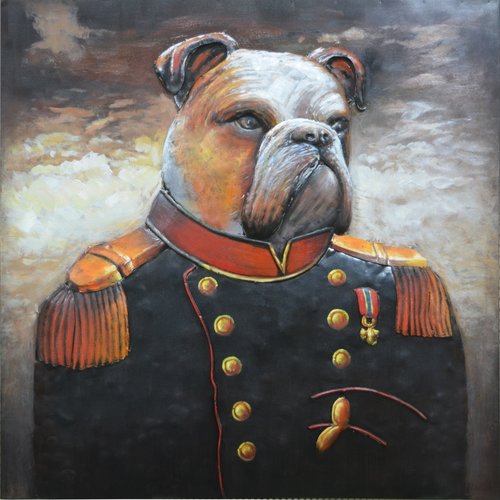 Metall-3D-Malerei Sir Bulldog