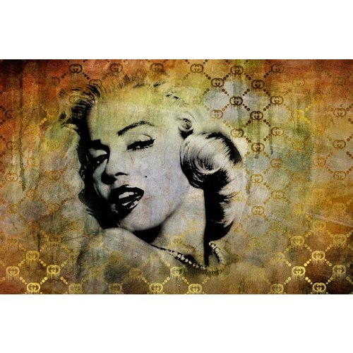 Glasmalerei Monroe Gold 80x120cm.