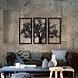 Drieluik wanddeco zwart Levensboom groot 180cm Drieluik wanddeco zwart Levensboom groot 180cm