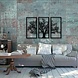 Drieluik wanddeco zwart Levensboom groot 180cm Drieluik wanddeco zwart Levensboom groot 180cm