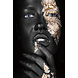 Glasmalerei Blattgold Gesicht 80x120cm. Glasmalerei Blattgold Gesicht 80x120cm.