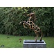 Bronzen paard draadsculptuur Bronzen paard draadsculptuur