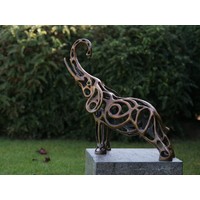 Elefantendrahtskulptur aus Bronze