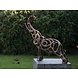 Bronzen olifant draadsculptuur Bronzen olifant draadsculptuur