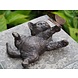 Bronzen kat met vlinder Bronzen kat met vlinder