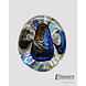 Presse papier kristalglas Driekhoek blauw Presse papier kristalglas Driekhoek blauw