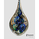 Druppel glas groen/blauw 12cm Druppel glas groen/blauw 12cm