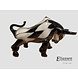 Glazen beeld stier wit/zwart 27cm Glazen beeld stier wit/zwart 27cm