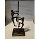 Bronze sculpture 2 people on a ladder Bronze sculpture 2 people on a ladder