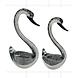 Glasses Black / white swan Glasses Black / white swan
