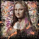 Glasschilderij Mona lisa modern 100x100cm. Glasschilderij Mona lisa modern 100x100cm.