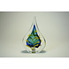Glazen druppel groen/blauw/geel 23cm Glazen druppel groen/blauw/geel 23cm
