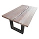 Eettafel tafel acacia smoked grey 6cm duoblad 240x100cm Eettafel tafel acacia smoked grey 6cm duoblad 240x100cm