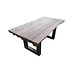 Baumstammtisch Akazie rauchgrau 10-15cm 180x100cm Baumstammtisch Akazie rauchgrau 10-15cm 180x100cm