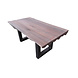Boomstam tafel acacia smoked grey 10-15cm 200x100cm Boomstam tafel acacia smoked grey 10-15cm 200x100cm