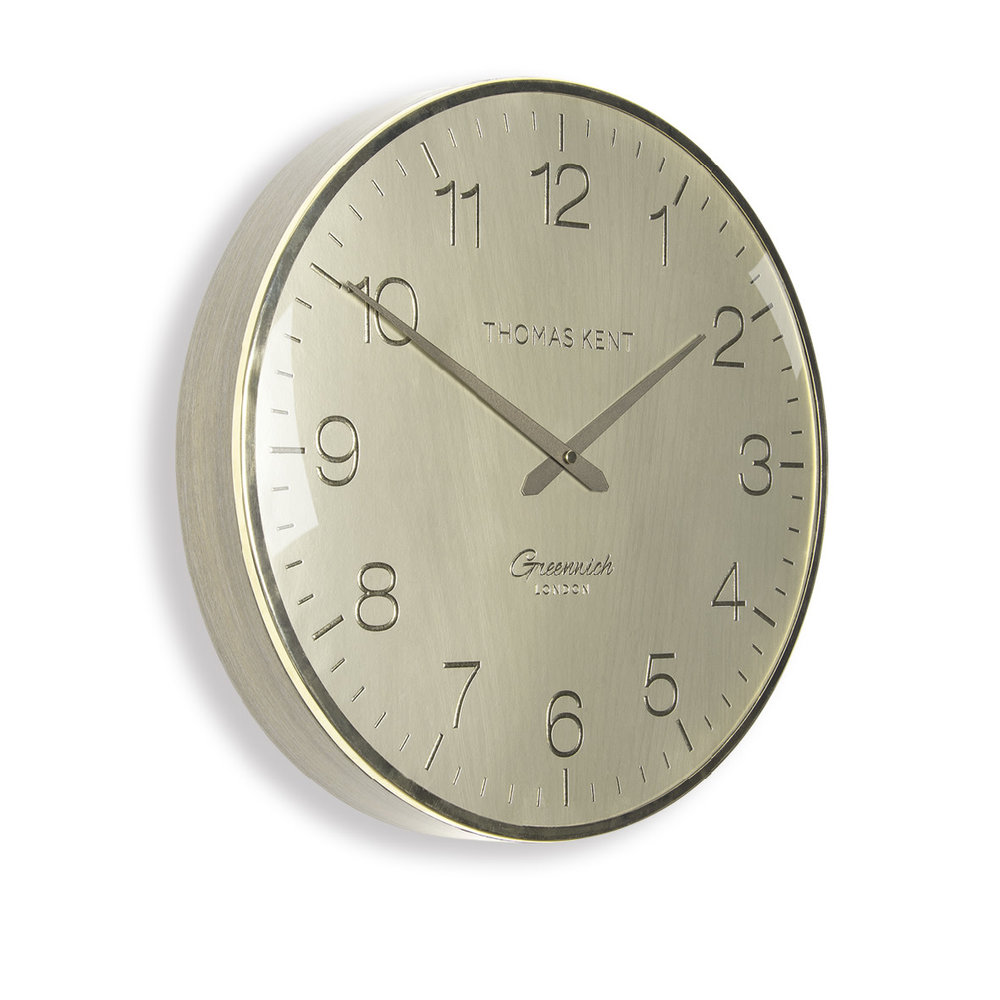 Wall Clock Round Gold/Gold Greenwich AM Ø 40cm Eliassen Home & Garden Pleasure