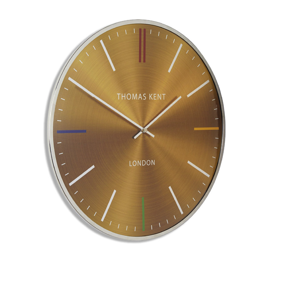 Wall clock Round Amber/Silver Oyster S Ø 40cm Eliassen Home & Garden