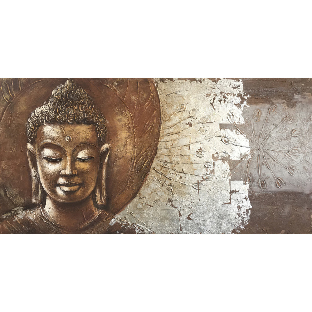 Atlantische Oceaan Smeren atleet Canvas schilderij Buddha 140x70cm - Eliassen Home & Garden Pleasure