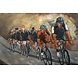 Metalen 3d schilderij Wielrenners 80x120cm Metalen 3d schilderij Wielrenners 80x120cm