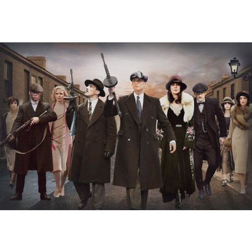 Glasschilderij Peaky Blinders 80x120cm. Glasschilderij Peaky Blinders 80x120cm.